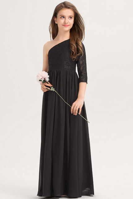 Robe Demoiselle D'Honneur Asymétrique Chic - gallery 1