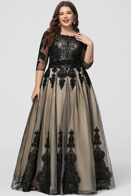 Robe De Bal Tulle Brodé Noir - gallery 8