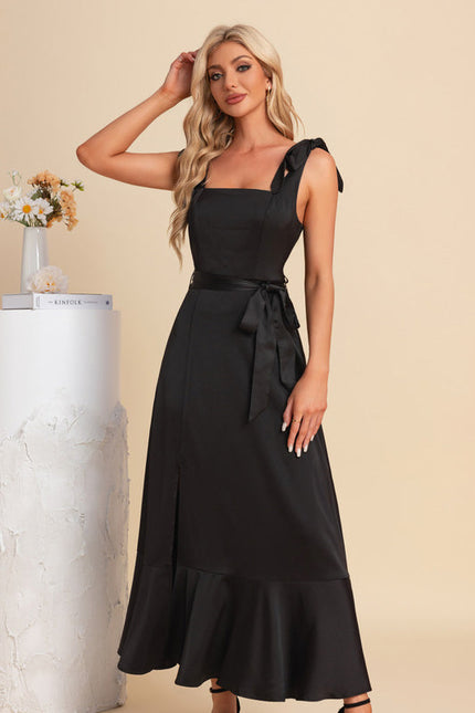 Robe Noire Princesse Satinée - gallery 5
