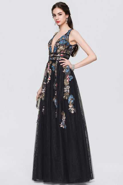 Robe De Bal Florale En Tulle - gallery 2