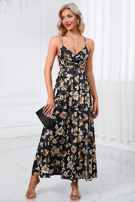 Robe Maxi Florale Chic Satinée - gallery 1