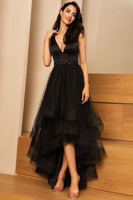 Robe De Bal Chic Asymétrique Élégante - gallery 1