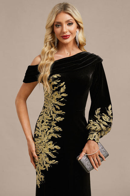 Robe Longue Noire Sexy - gallery 1