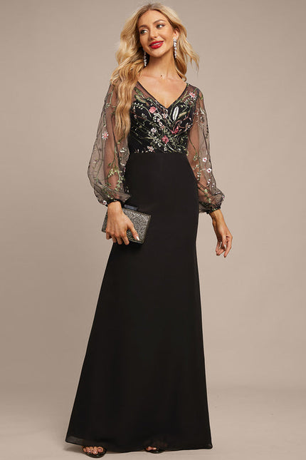 Robe Élégante À Manches Bouffantes - gallery 6