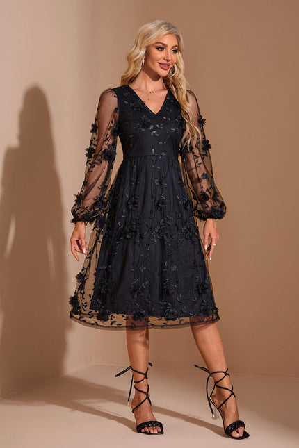 Robe Noire En Voile - gallery 1