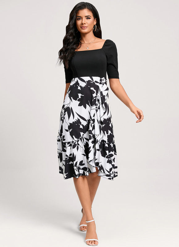 Robe Bicolore Noire Et Blanche - gallery 3