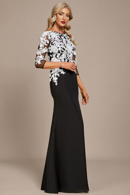 Robe Élégante À Manches Transparentes - gallery 3