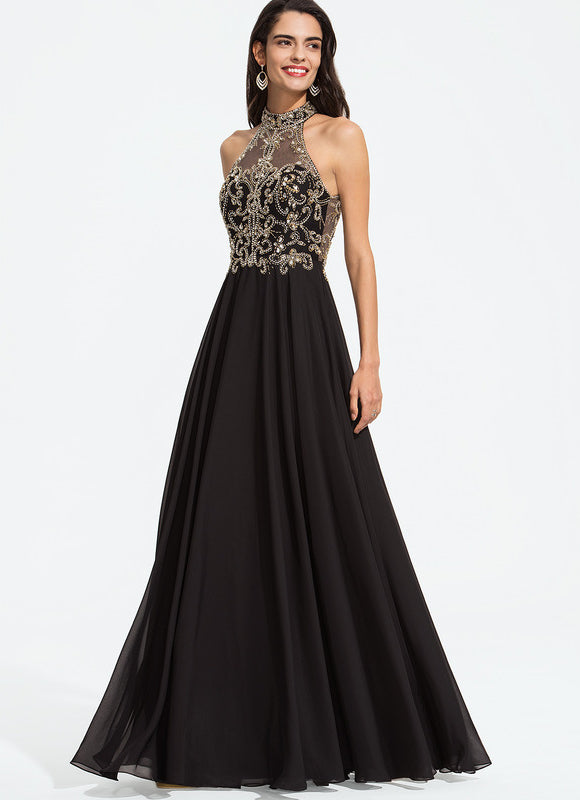 Robe De Bal Chic En Mousseline - gallery 5