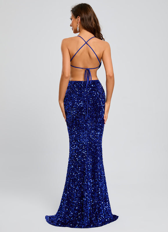 Robe Fourreau Scintillante Dos Nu - gallery 9