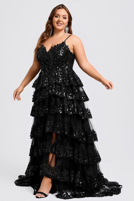 Robe De Bal À Volants Scintillants - gallery 9