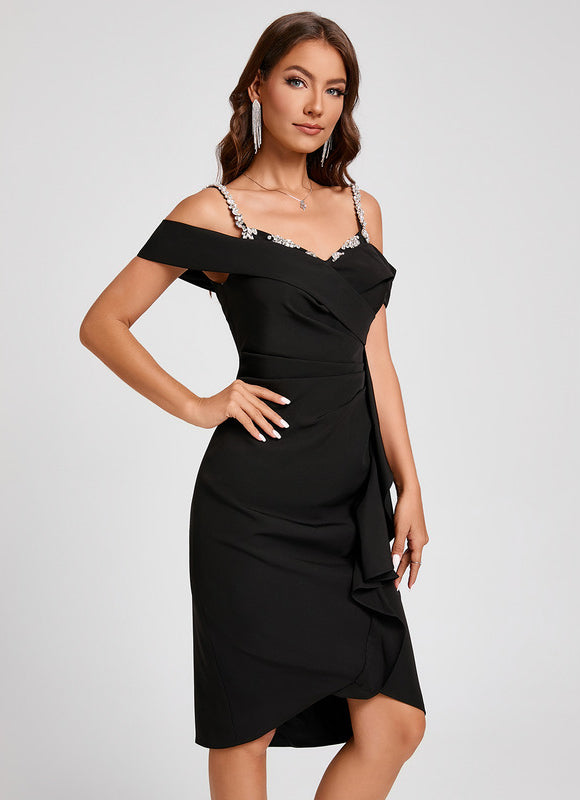 Robe Cocktail Chic À Volants - gallery 4