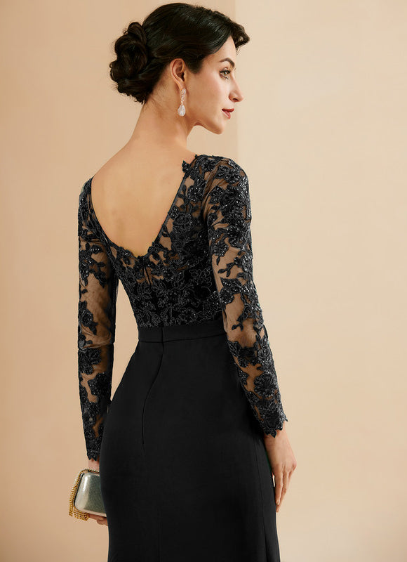 Robe Noire Luxe À Nœud. - gallery 5