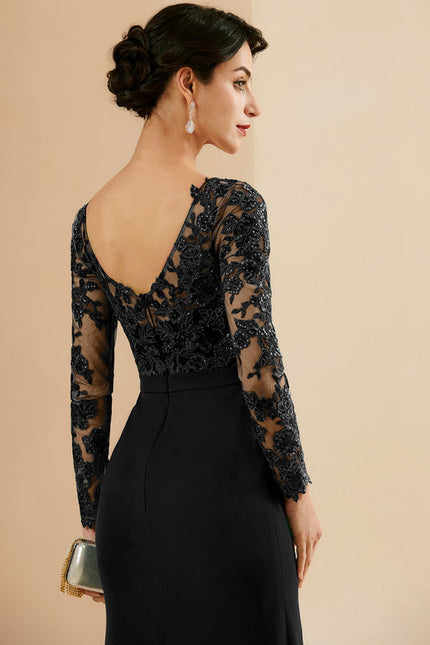 Robe Noire Luxe À Nœud. - gallery 5