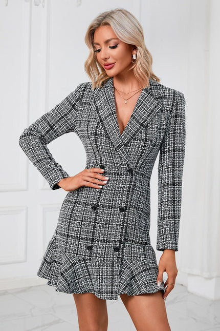 Robe Chemise Rayée Noir Et Blanc - gallery 1