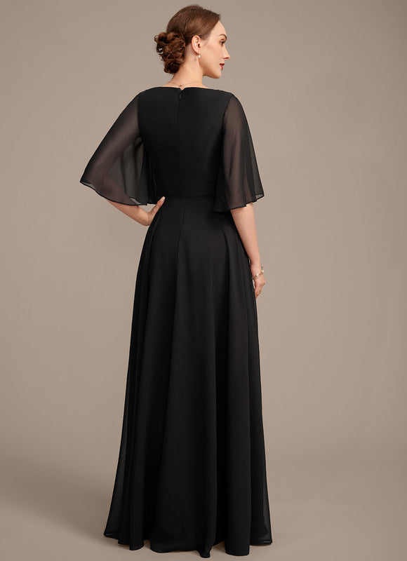 Robe Noire Luxe À Appliques Dorées - gallery 6
