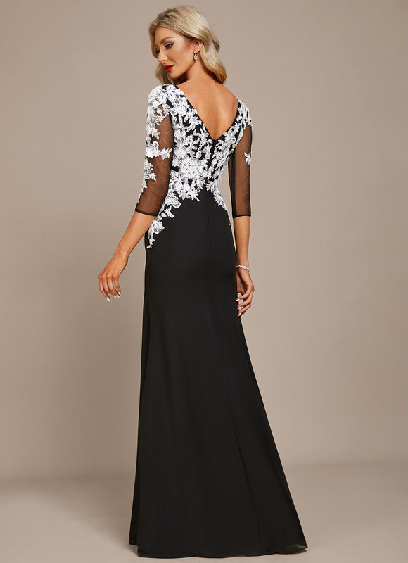 Robe Élégante À Manches Transparentes - gallery 4