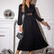 Robe Noir Satin Longue
