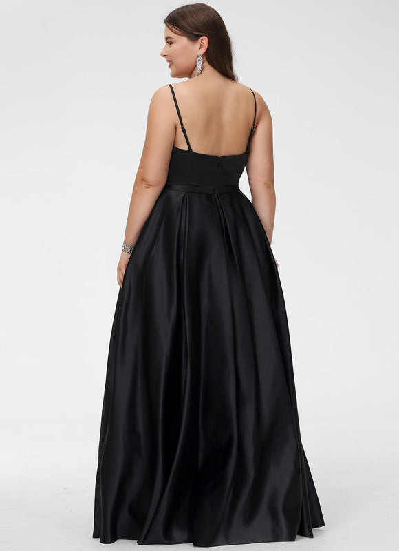 Robe Satinée Élégante Fendue - gallery 5