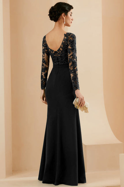 Robe Noire Luxe À Nœud. - gallery 4