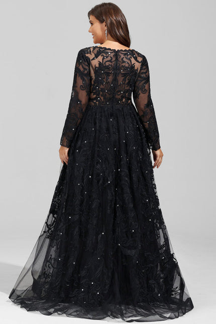 Robe De Bal En Tulle Scintillant - gallery 7