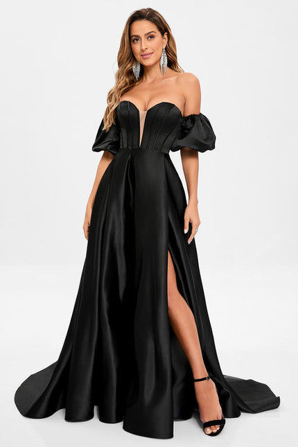 Robe Noire Décolleté Transparent - gallery 7
