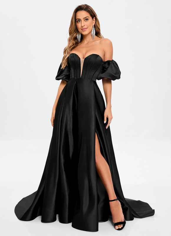 Robe Noire Décolleté Transparent - gallery 7