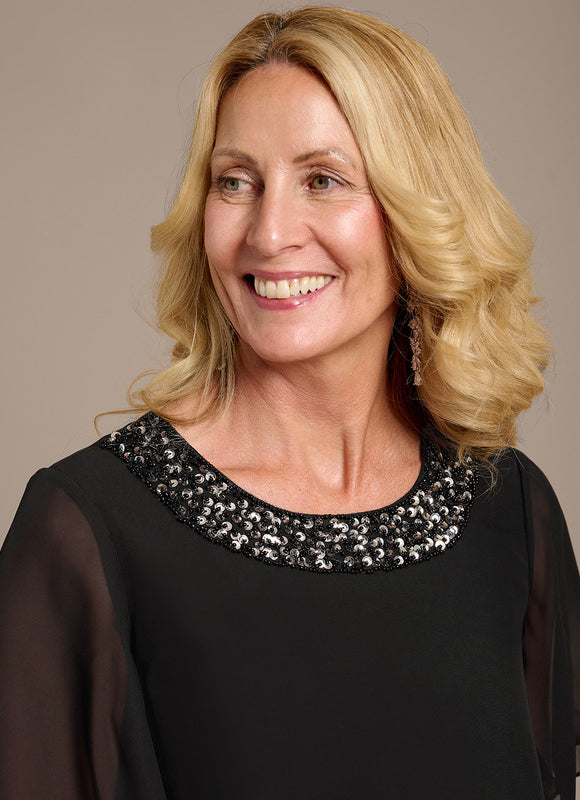 Robe Trapèze Noire Luxe - gallery 1