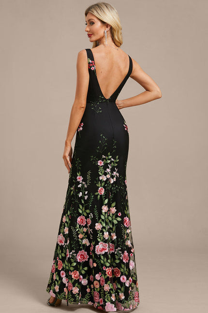 Robes Noires Longues Petite Fleurs - gallery 6