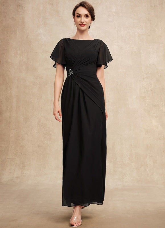 Robe Élégante Mousseline Avec Drapés - gallery 1