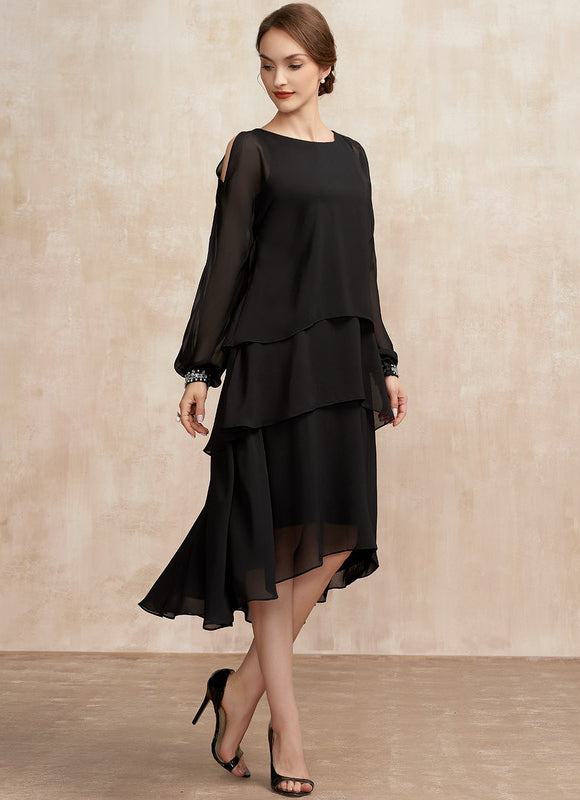 Robe Trapèze Chic À Volants. - gallery 1