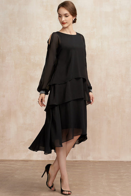 Robe Trapèze Chic À Volants. - gallery 1