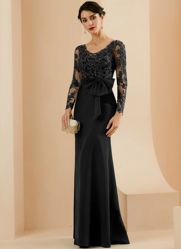 Robe Noire Luxe À Nœud.