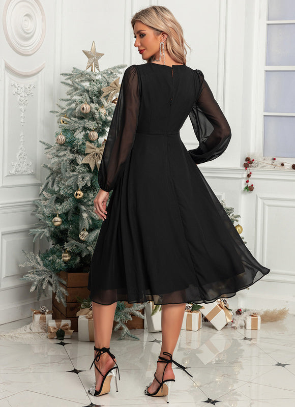 Robe Chic À Manches Transparentes - gallery 1