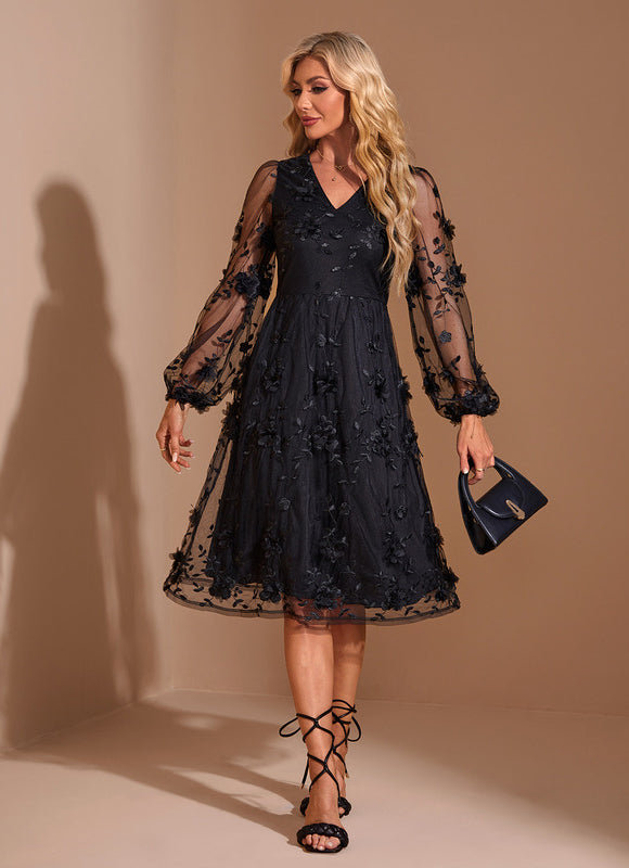 Robe Noire En Voile - gallery 4