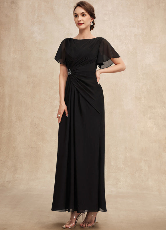 Robe Élégante Mousseline Avec Drapés - gallery 4