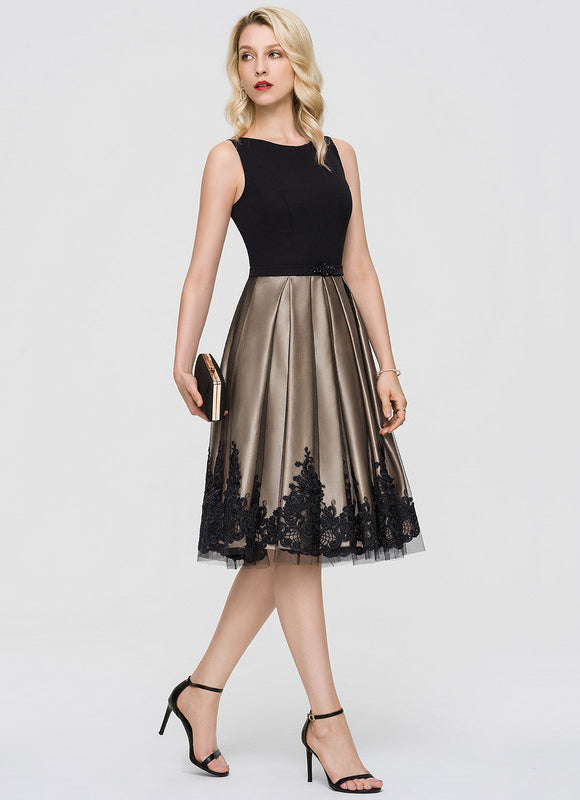 Robe Cocktail Élégante À Broderies-317 - gallery 2