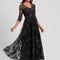 Robe Trapèze En Dentelle Florale