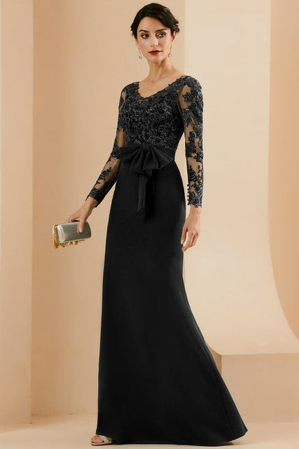 Robe Noire Luxe À Nœud. - gallery 1