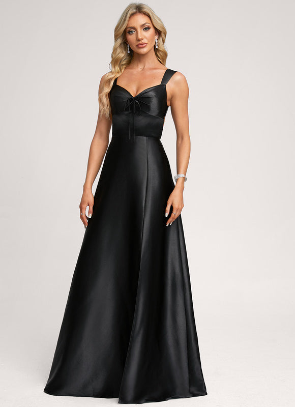 Robe Longue Noire Sans Manche - gallery 2