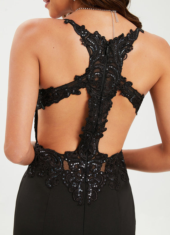 Robe Sirène Élégante À Fente-270 - gallery 4