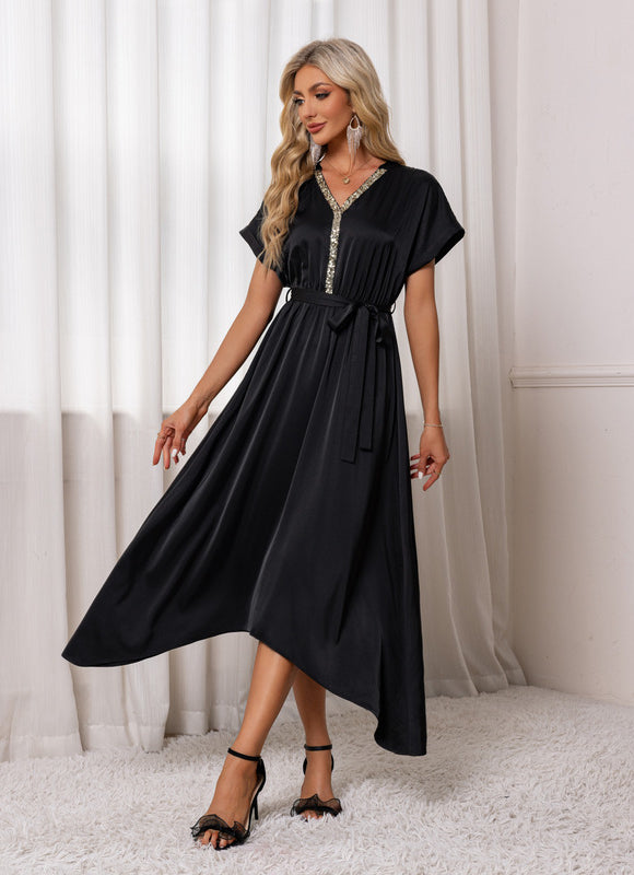 Robe Asymétrique Chic Scintillante - gallery 4