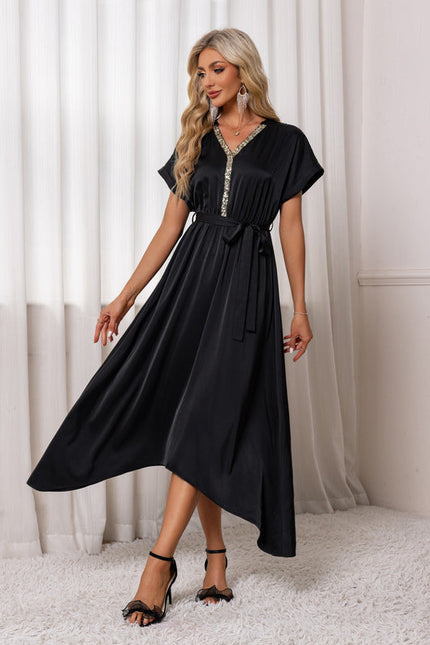Robe Asymétrique Chic Scintillante - gallery 4