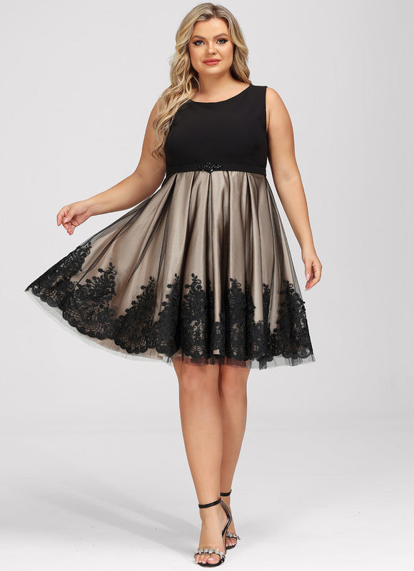 Robe Cocktail Élégante À Broderies-317 - gallery 3