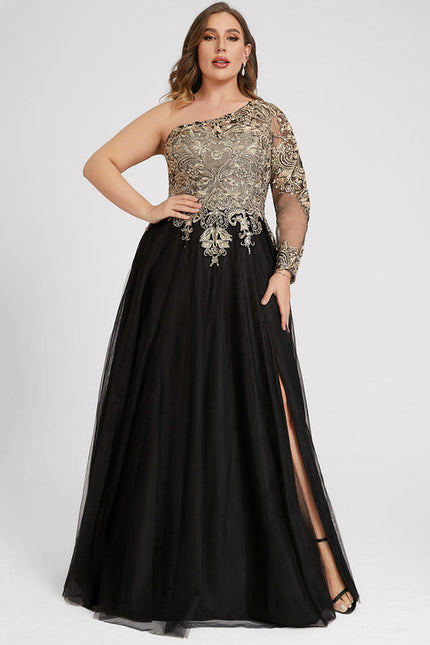 Robe Asymétrique Ornée De Sequins - gallery 9