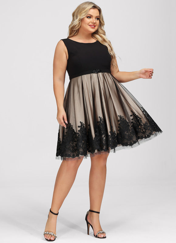 Robe Cocktail Élégante À Broderies-317 - gallery 7