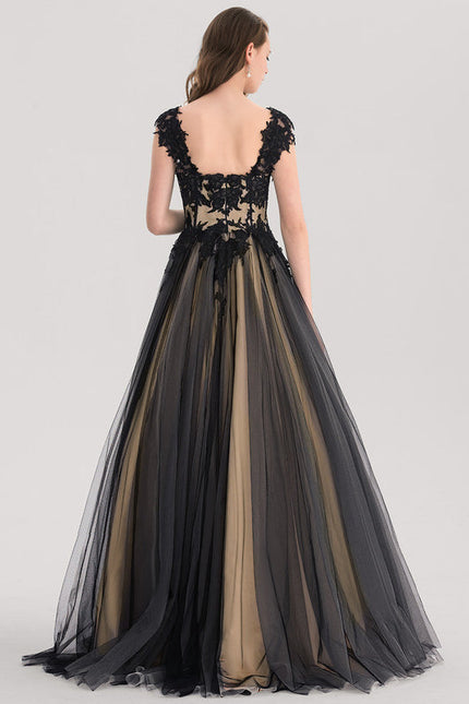 Robe De Bal Tulle Noir Doré - gallery 3