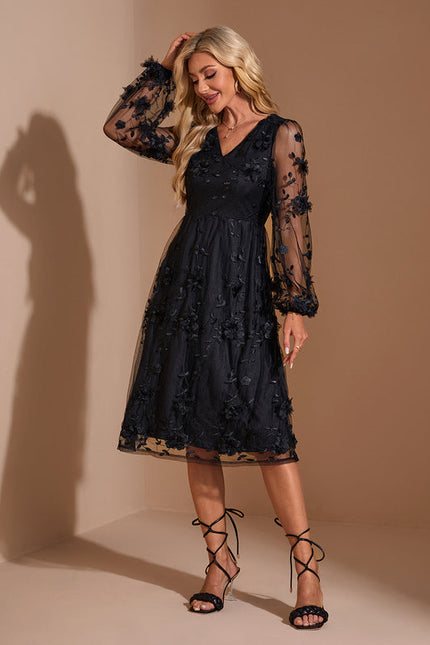 Robe Noire En Voile