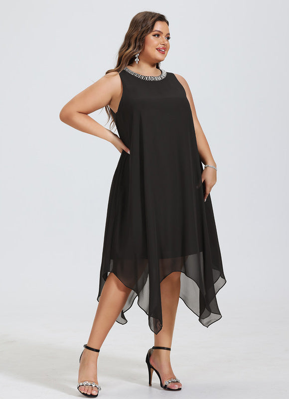 Robe Trapèze Chic À Appliques. - gallery 8