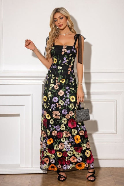 Robe Longue Petite Fleurs Chic
