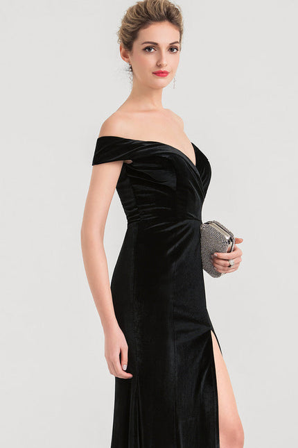 Robe Sirène Glamour En Velours - gallery 2